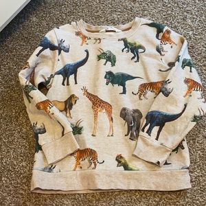 Boys H&M zoo animal & dinosaur shirt